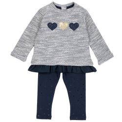 Set bluza + colant copii Chicco, alb, 92