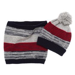 Set caciula + fular copii Chicco, gri deschis, 4