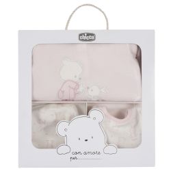 SET CADOU : SALOPETA BEBE+BAVETA+CACIULITA, 56