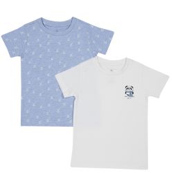 Set doua tricouri copii Chicco, alb, 128