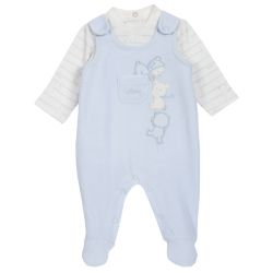 Set salopeta + body, bleu, 68