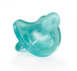 Suzeta Chicco silicon monobloc Physio Soft Light, forma ortodontica, 6-16 luni+, blue