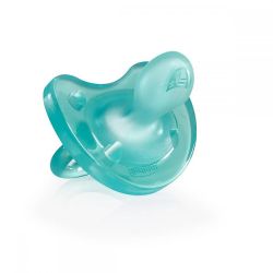 Suzeta Chicco silicon monobloc Physio Soft Light, forma ortodontica, 16-36 luni+, bleu