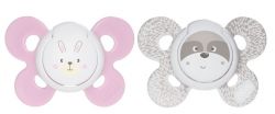 Suzeta Chicco silicon Physio Comfort, 0-6luni, fete