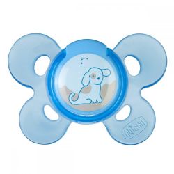 Suzeta Chicco silicon Physio Comfort, forma ortodontica, 0-6 luni, bleu