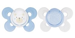Suzeta Chicco silicon Physio Comfort, 0-6luni, baieti