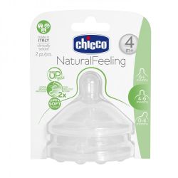 Tetina silicon Chicco STEP UP, flux reglabil, 4luni+, 2buc