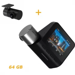70mai Dash Cam Pro Plus+ A500S-1 cu 128GB, Set 2 camere auto fata + spate RC06, Rezolutie 1944p, Ecran 2.0" IPS, GPS, Wi-Fi