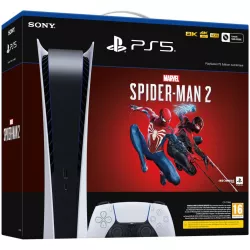 SONY Playstation 5 Digital + Joc PS5 Marvel Spider-Man 2, Consola de jocuri PS5