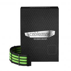 Cablemod PRO ModMesh C-Series, Set cabluri pentru Corsair RMi,RMx,RM,HX,AX - Black / Light Green