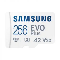 SAMSUNG EVO Plus 256GB, Card de memorie microSD, UHS-1, Class 10, A2, V30