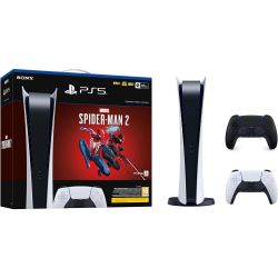 SONY Playstation 5 Digital + Joc PS5 Marvel Spider-Man 2 + Extra Controller, Consola de jocuri PS5