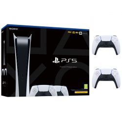 SONY Playstation 5 Digital + Controller suplimentar, Consola de jocuri PS5, 825GB