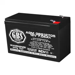 Acumulator 12V Sisteme Alarma, Dimensiuni 151 x 65 x 95 mm, Baterie 12V 7.05Ah F1, TED Electric GBS