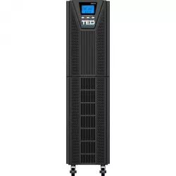 UPS Online 10kVA/10kW Monofazat cu Dublă Conversie, Undă Sinusoidală Pură, Transfer Instant, Ecran LCD, Include 16 Acumulatori 12V/9Ah, TED Electric