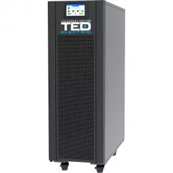 UPS Online 10kVA/10kW Trifazic 3/3, Dublă Conversie cu Ecran LCD, Undă Sinusoidală Pură și Intrare/Ieșire Regletă, Utilizeaza 40-80 Acumulatori, TED Electric