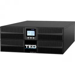 UPS Rackabil 4U 6000VA 6000W Monofazat, Online cu Dublă Conversie si Management, Utilizeaza 16 Acumulatori 12V/7Ah, TED Electric