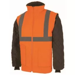 Jacheta cu maneci detasabile reflectorizanta (portocalie) LIVERPOOL- XL