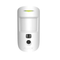 Detector Wireless PIR de interior cu verificare foto la alarmă Ajax MotionCam (PhOD) Alb