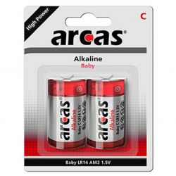 Baterii Alcaline C R14 1.5V Arcas Blister 2