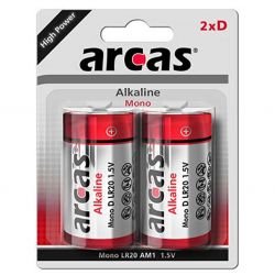 Baterii Alcaline D R20 1.5V Arcas Blister 2