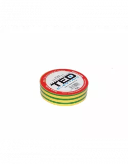 Banda izolatoare 10m x 19mm Galben-Verde, TED