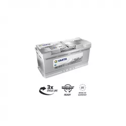Baterie Auto 12V 105Ah cu Start Stop, Pornire 950A, Dimensiuni 394 x 175 x 190 mm Borna+ Dreapta Varta 605901095