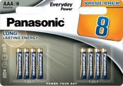 Baterii Alcaline AAA LR3 1.5V Panasonic Everyday Power Blister 8