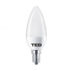 Bec LED E14, 7W lumanare 2700K C37 530lm, TED