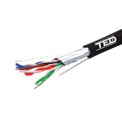 Cablu FTP cat.5e CU 0.5  Sufa PE, rola 500m, TED