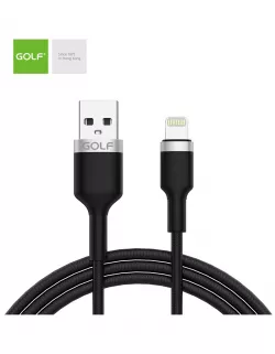 Cablu Incarcare USB iPhone Data Sync Metal, Culoare Negru, Incarca cu 3A, Golf 71I