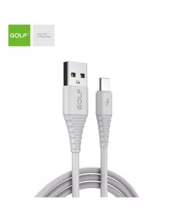 Cablu Incarcare microUSB Flying Fish Fast, Culoare Alb, Incarca cu 3A, Golf 64M