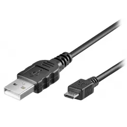 Cablu Incarcare microUSB cu Lungimea de 1m, Culoare Negru