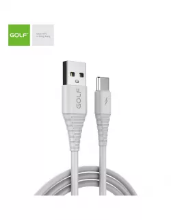 Cablu Incarcare USB TIP-C Flying Fish Fast, Culoare Alb, Incarca cu 3A, Golf 64T