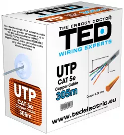 Cablu UTP cat.5e cupru integral marca TED Wire Expert TED002495