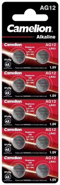 Baterii Ceas SR1142SW AG12 LR43 G12 1.5V 105mAh Camelion Blister 10