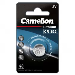 Baterie Litiu 3V CR1632 120mAh, Dimensiuni 16 x 3.2 mm Camelion Blister 5