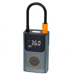 Compresor AUTO portabil, acumulator 2000mAh, display LED, presiune maxima 2.5 bar, gri
