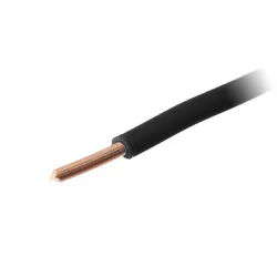 Conductor FY 1,5 mm monofilar masiv negru rola 100ml BBB