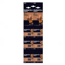 Baterii Alcaline AAA LR3 1.5V DuraCell Blister 20