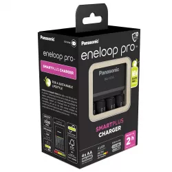 Incarcator Baterii Reincarcabile, Include 4x AA LR6 2500mAh, SMART & QUICK cu Incarcare Individuala in 7h, Eneloop K-KJ55HCD40E