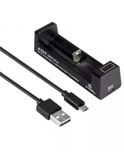 Incarcator Acumulatori Li-Ion, Curent de Incarcare 500mA-1000mA cu 1 Canal de Incarcacare si Cablu miniUSB Inclus, XTAR MC1+