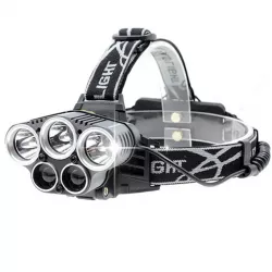 Lanterna de cap 5 LED 36W, include 2 x 18650, TL-7028-7 TED