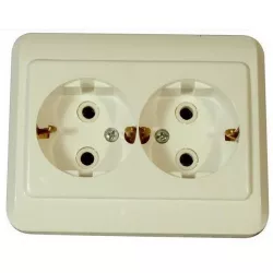 Priza dubla ST schuko ceramica alba Relee Medias 45815 (18)