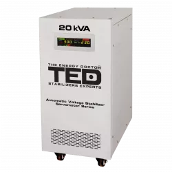 Stabilizator tensiune monofazat cu ServoMotor 16KW si sinusoidala pura + ecran LCD cu valorile tensiunii, TED Electric TED001955