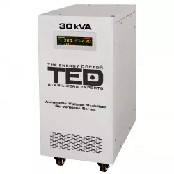 Stabilizator tensiune monofazat cu ServoMotor 24KW si sinusoidala pura + ecran LCD cu valorile tensiunii, TED Electric TED001962