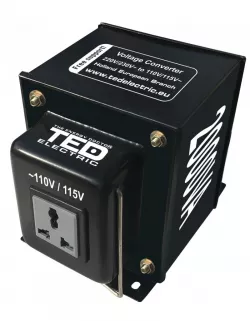 Transformator de tensiune, Convertor de la 220V la 110V, Nereversibil 2000VA 2000W, TED Electric TED002259