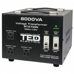 Transformator RESIGILAT de tensiune, Convertor de la 220V la 110V si Reversibil 8000VA 6400W cu Carcasa si Regleta, TED Electric TED000262