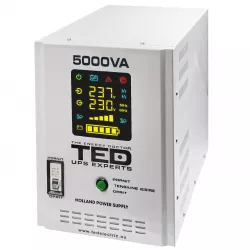 UPS Pentru Centrala, Sursa Curent Centrala 5000VA 3500W cu Ecran LCD si Sinusoidala Pura, Utilizeaza 2x Baterie 12V, Ted Electric TED001689
