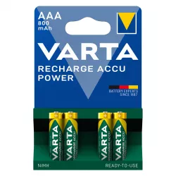 Baterie Reincarcabila Varta AAA LR3 Acumulatori Preincarcati Ni-MH 1.2V 800mAh Blister 4